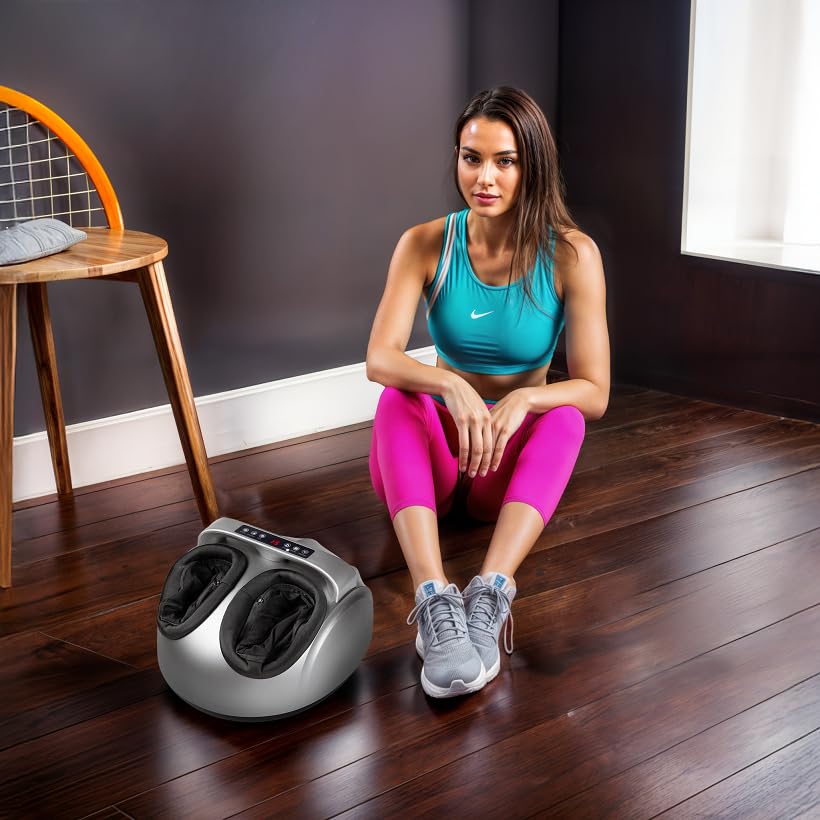 GLOBAL RELAX® | VITALZEN MINI PREMIUM Massaggiatore elettrico per i piedi | Massaggio a 360° I Compressione | Macchina per alleviare il dolore I Circolazione dei piede stanchi