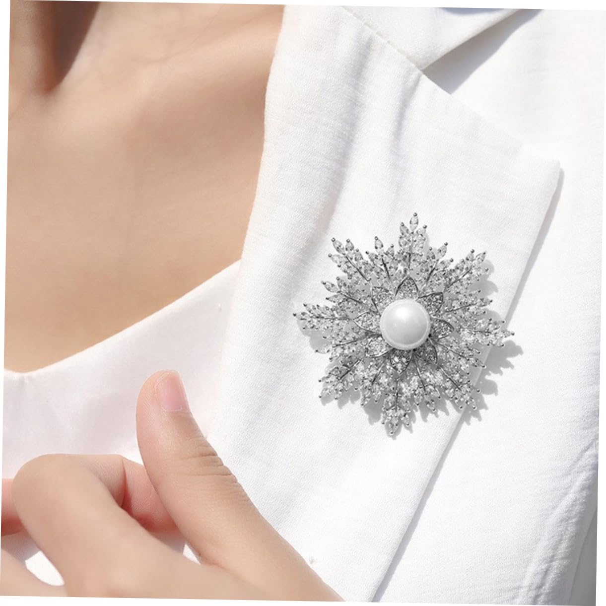 SOIMISS 3pezzi Spilla Elegante Forma Di Fiocco Di Zircone Per Donne Accessorio Per Cardigan e Giacche Decorazione Sottile e Chic Argento Perfetta Per Matrimonio e Occasioni Speciali