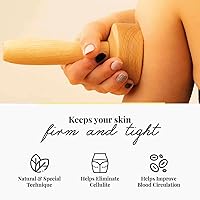 Vista 6 de tuuli Accesorios Maderotherapy Set de madera masajeador Rodillo trasero Celulitis Dispositivo de drenaje linfático Copa sueca