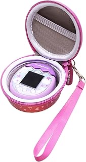 LTGEM Case for Tamagotchi Pix/Tamagotchi Original/Tamagotchi Nano x/Tamagotchi Star Wars/Tamagotchi Electronic Game, Protective Carrying Case for Travel and Home Storage (Purple Geometry)