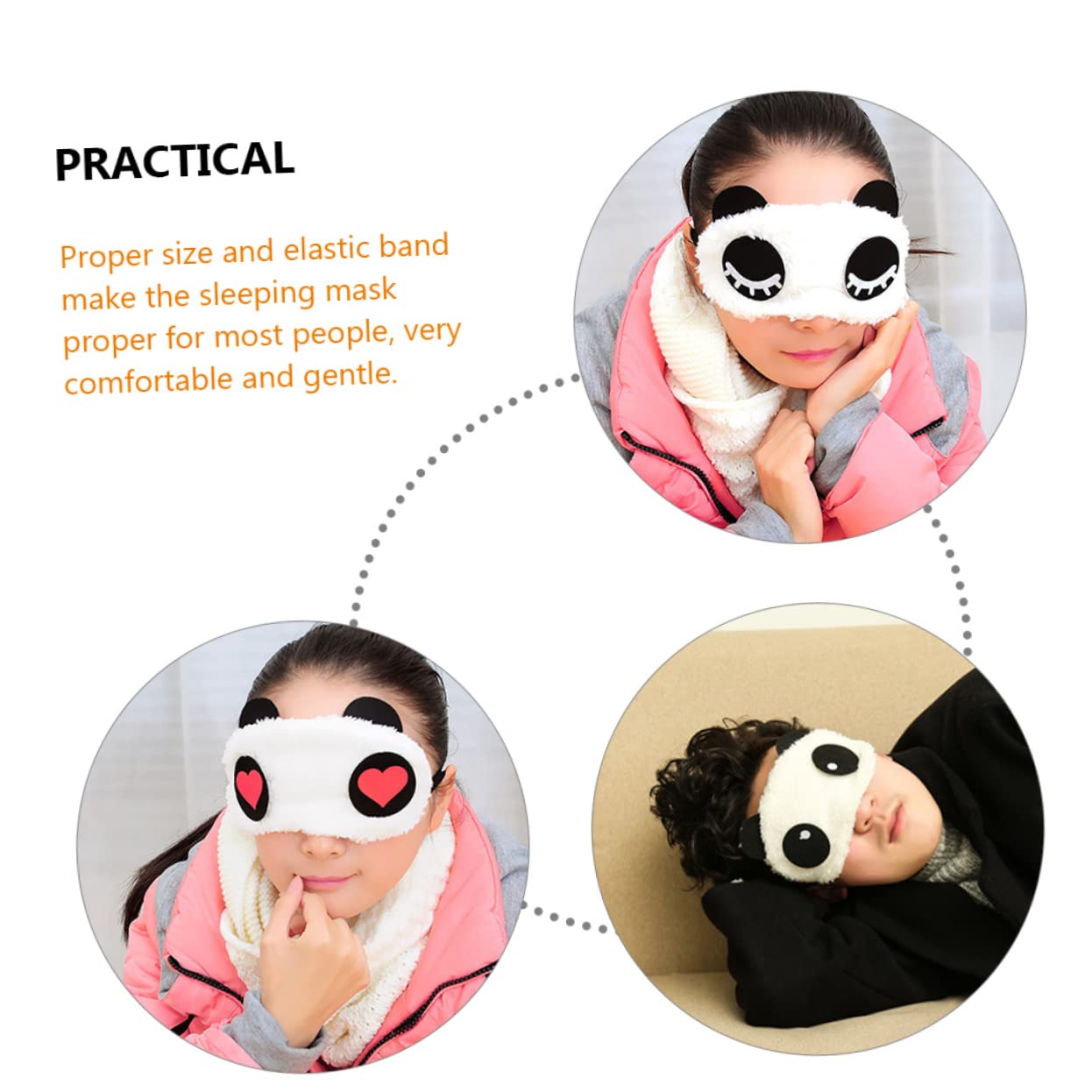 FOMIYES 30stücke Cartoon Panda Schlafmasken Für Mädchen Verstellbare Bequeme Weichem Für Schlafen Und Entzückendes Design Für