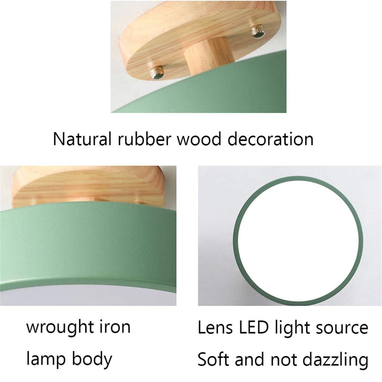 Plafoniera Semi-incasso Schoolhouse Fixture, Colore Verde, 18W