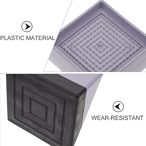 Miniatura 6 de Veemoon Protectores de suelo para patas de silla, elevadores de muebles de piso, elevadores de muebles de cama, elevador de altura de plástico,