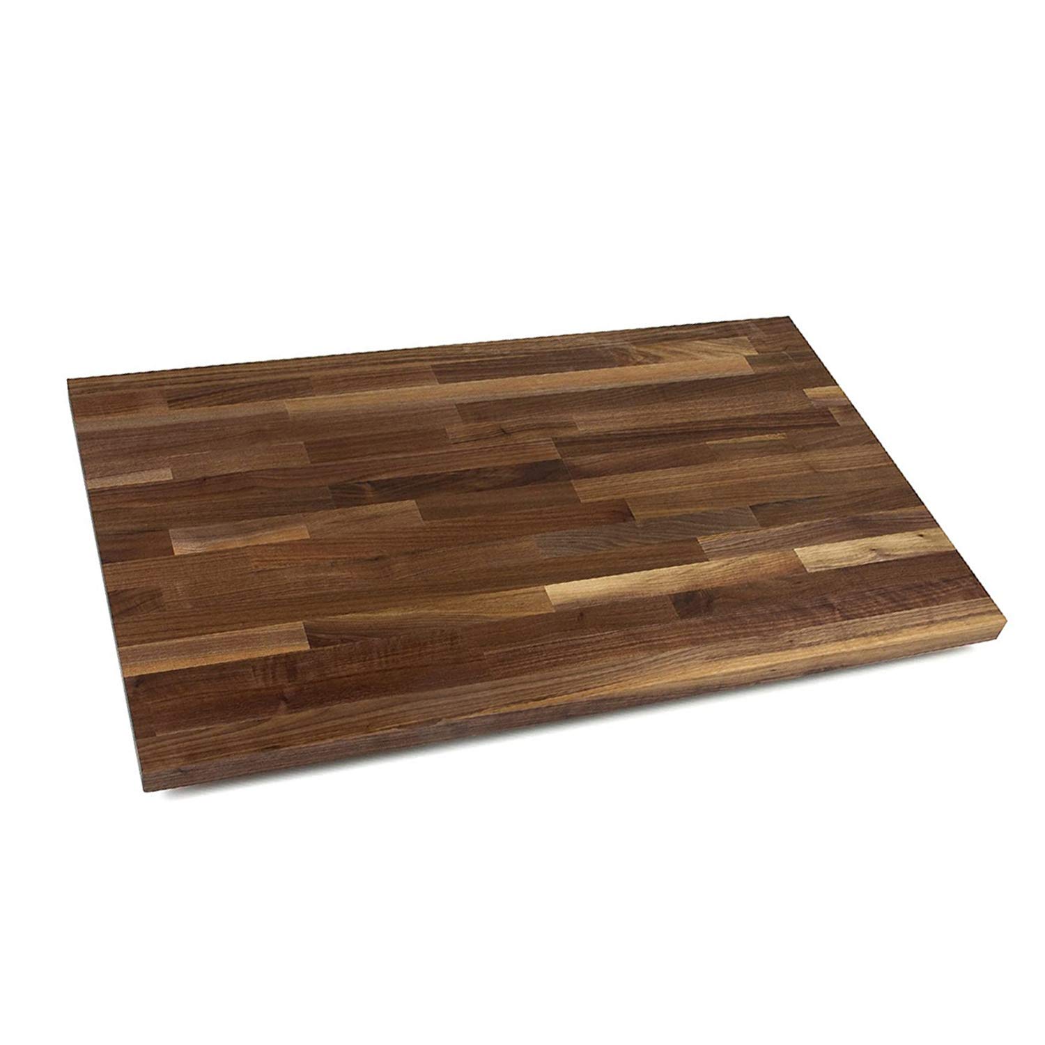 John Boos Walnut Wood Cutting Board, 24"x25" – 1.5" Thick, 23-lb Non-Reversible Wooden Blended Walnut Counter & Island Top Butcher Block with Edge-Grain