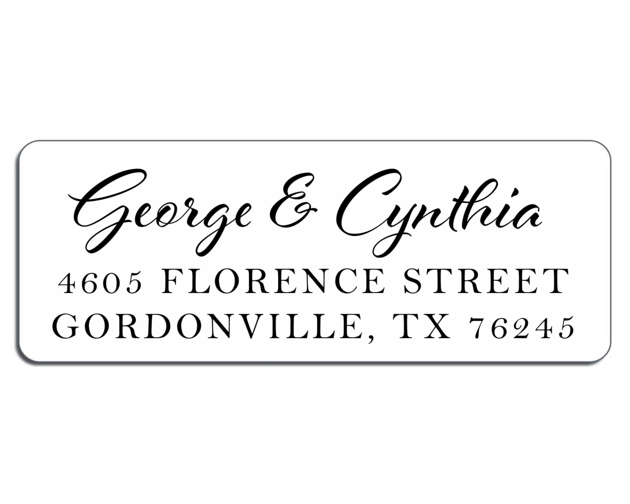 Custom Return Address Labels Roll White Labels Modern Address Set of Return - Custom Personalized Calligraphy & Matte ActuallyCustom13