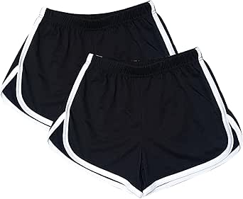 Cameway 2 Pack Women Cotton Running Athletic Shorts Gym Yoga Summer ...