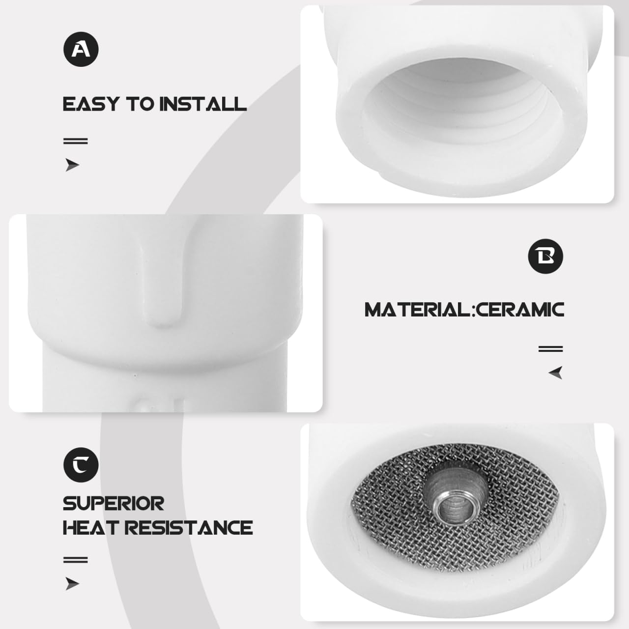 Healvian Tasse En Céramique Tig 2 Pièces Buse Tig Ceramique 10 Accessoire Soudure Pour Torche De Soudage À L'Arc Sous Argon Résistante À La Chaleur Pour Aviation Automobile Machines