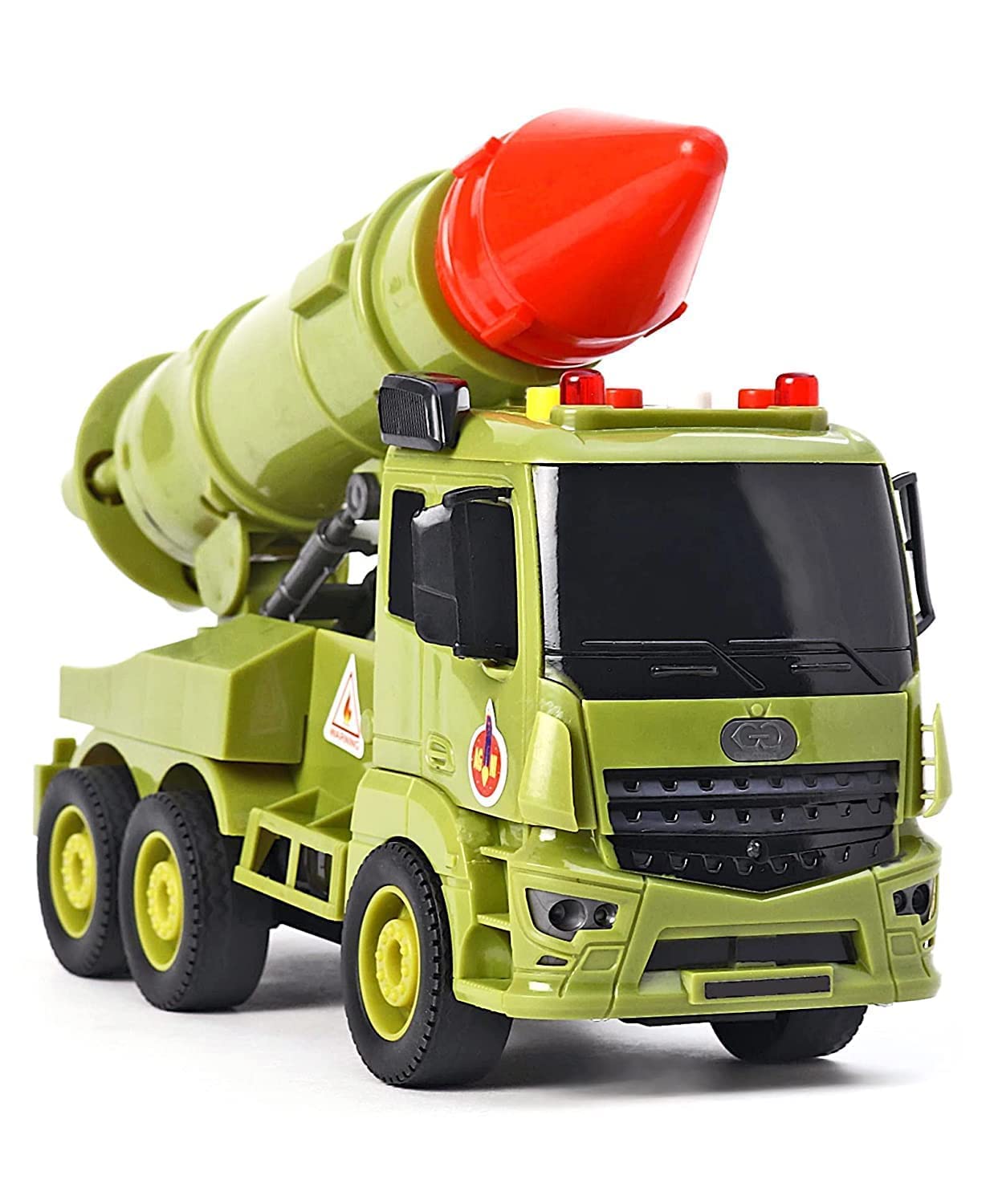OCTRA Pull Back Vehicles Friction Power Toy with Lights Music Fire Trucks for 3+ Years Old Kids Boys Girls (Missile Launcher) (B0BCKLXQY4) Amazon Price History, Amazon Price Tracker