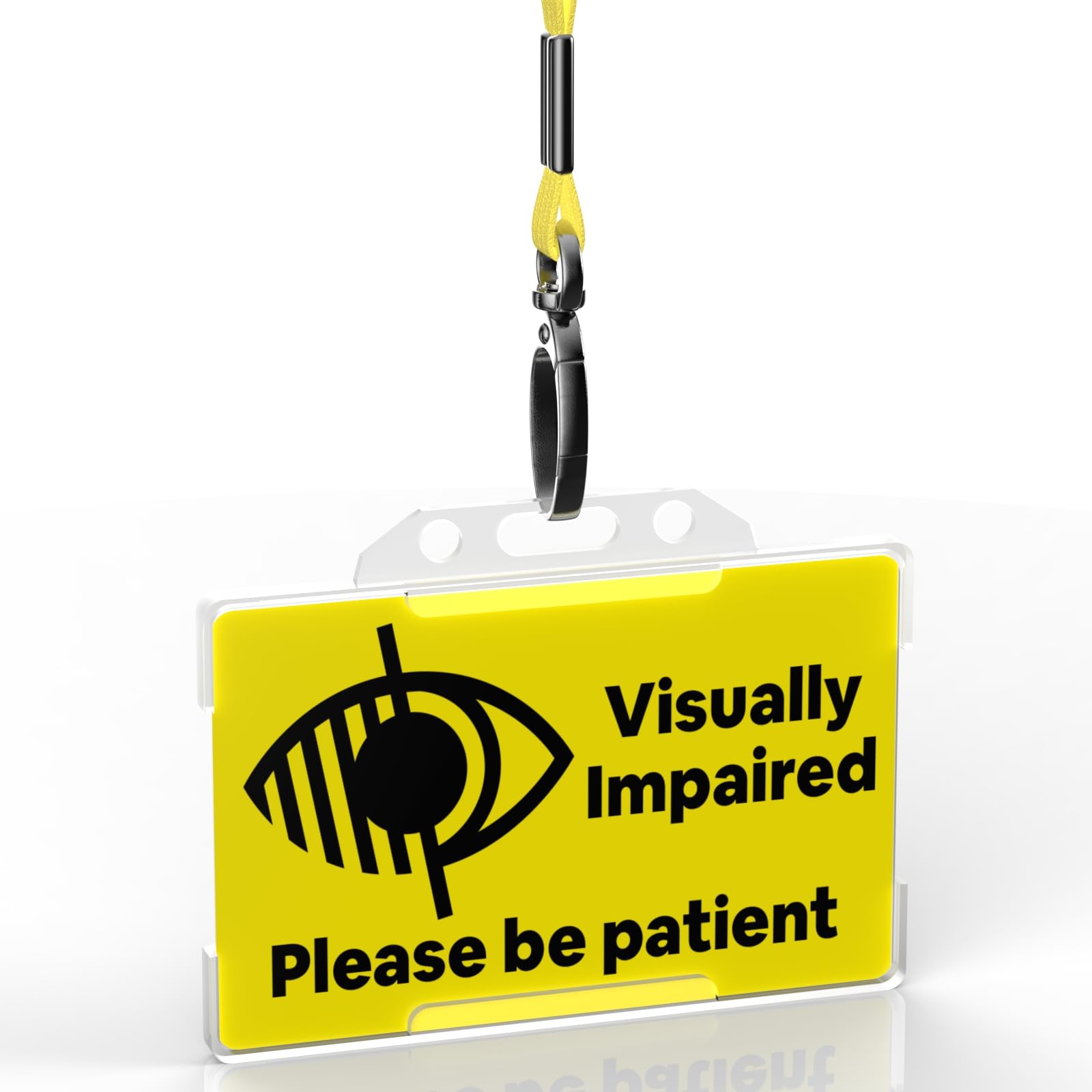 Visually Impaired ID Card - Lanyard - Disability Awareness Hidden Disability Antimicrobial Holder
