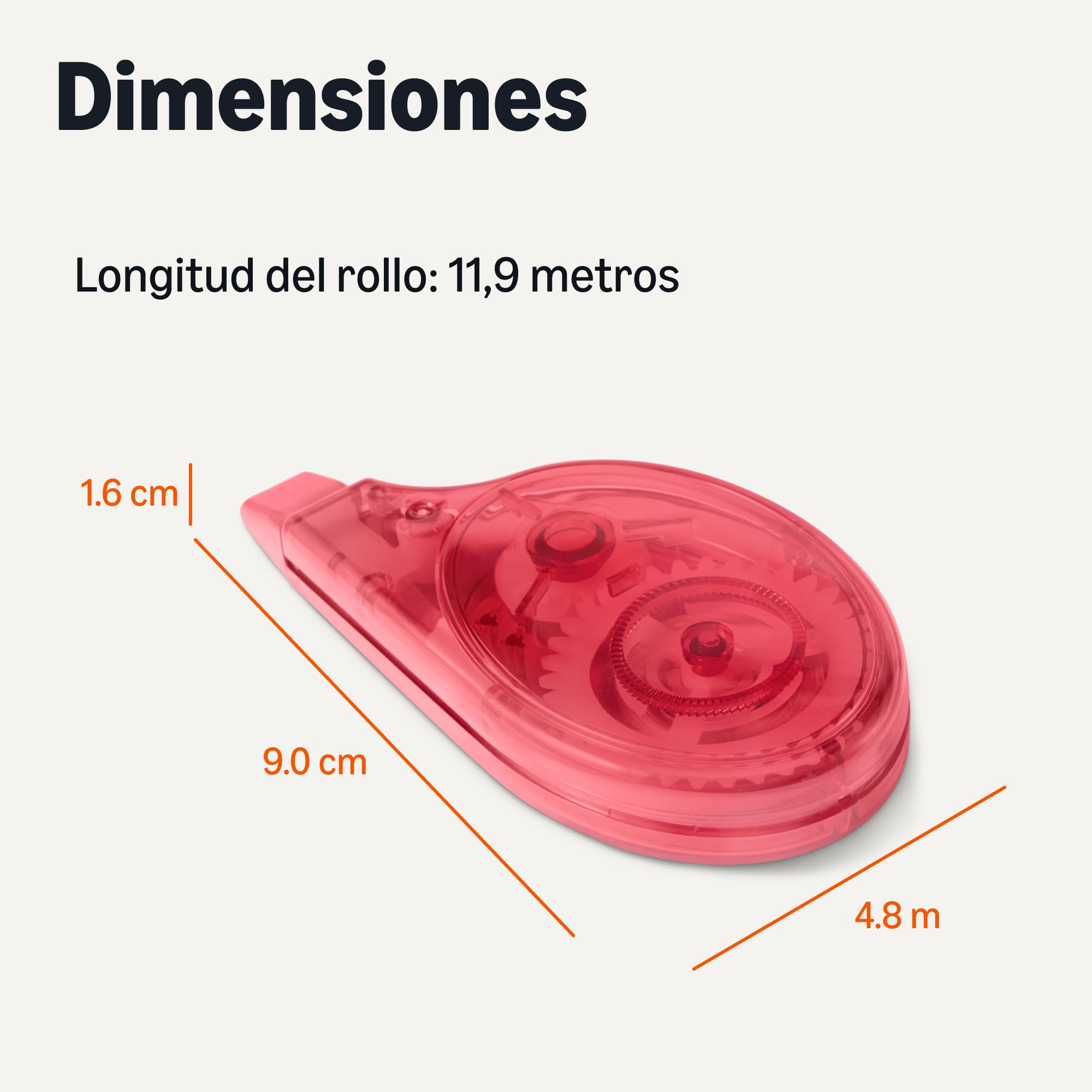 Amazon Basics Cinta Correctora, Paquete de 4, Rollo, Bolígrafo, Estilo Ratón, Secado Instantáneo, 12m de Largo, Verde, Morado, Rojo y Azul