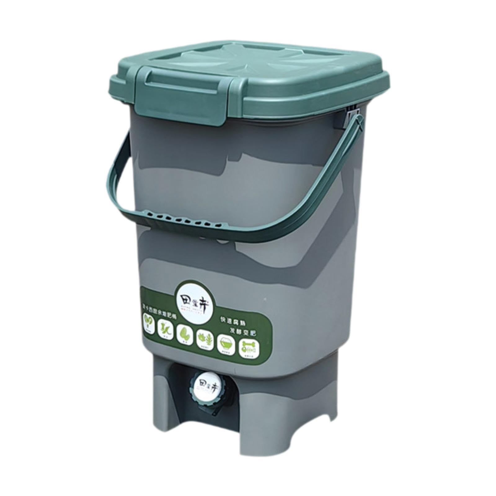 kowaku Seau à Compost avec Poignée, Poubelle pour La Maison et L'extérieur, L