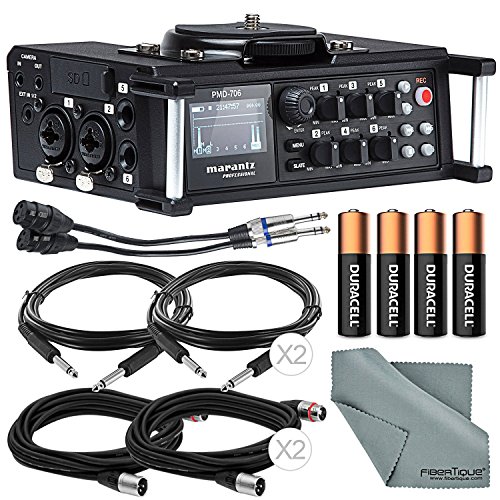Marantz Professional PMD-706 96kHz 6-Channel DSLR Recorder and Accessory Bundle