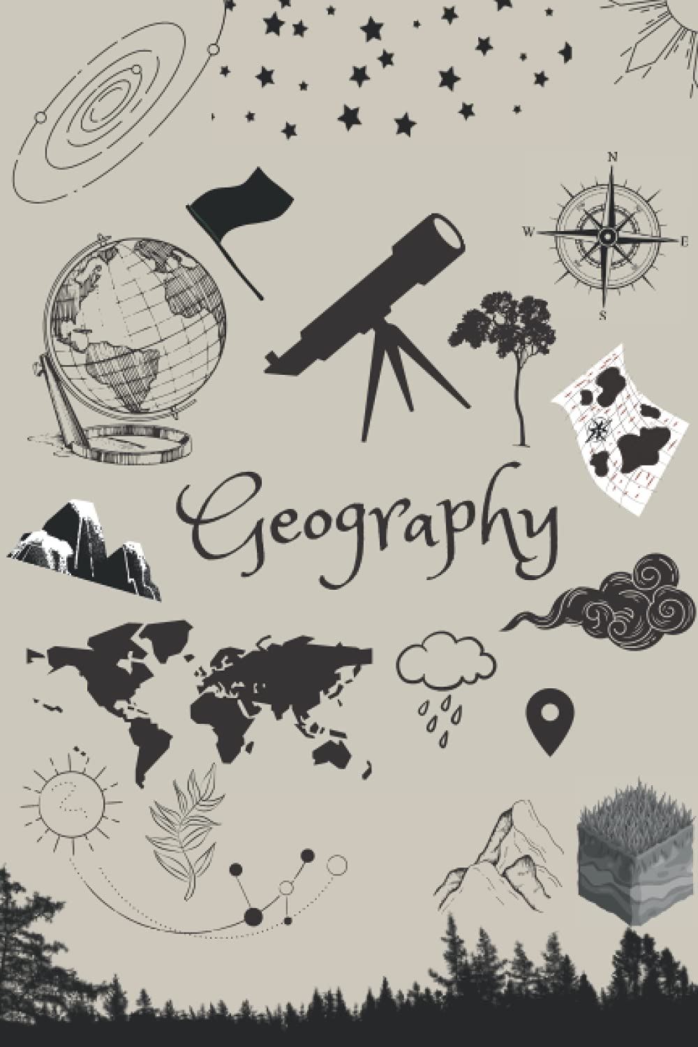 Geography Notebook / Paperback [ 120 pages / Unlined / 6x9 inch / Cream Colour Pages]: 15x22 cm Unlined Notebook