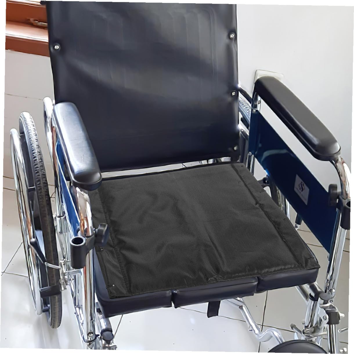 Cojines para Asiento de Silla de Ruedas, 2 Piezas Tela Oxford Gruesa y Esponja Resistente, Accesorios para Mejorar la Comodidad en Trayectos Diarios