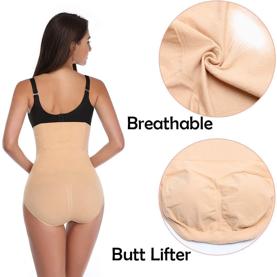 ELEG & STILANCE Tummy Tucker Women Shapewear Anti Rolling Strip High Waist Highly Comfortable Elastic Stretchable Belly Shaper (in, Alpha, 6XL, Beige) - Image 2 thumbnail