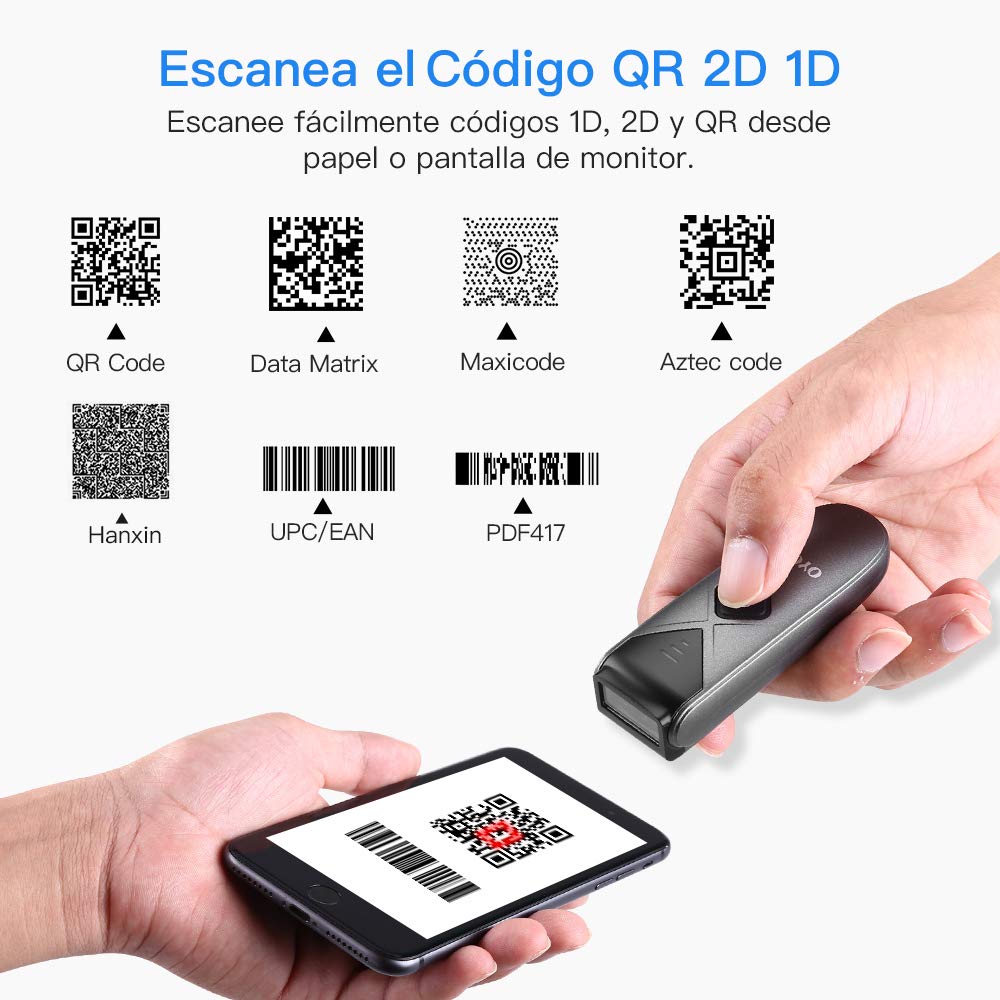 Eyoyo 2D QR Barcode-Scanner 1D Mini Barcode-Lesegerät 3-in-1 USB Bluetooth 2,4-G-Funkverbindung für iOS Android Tablets PC