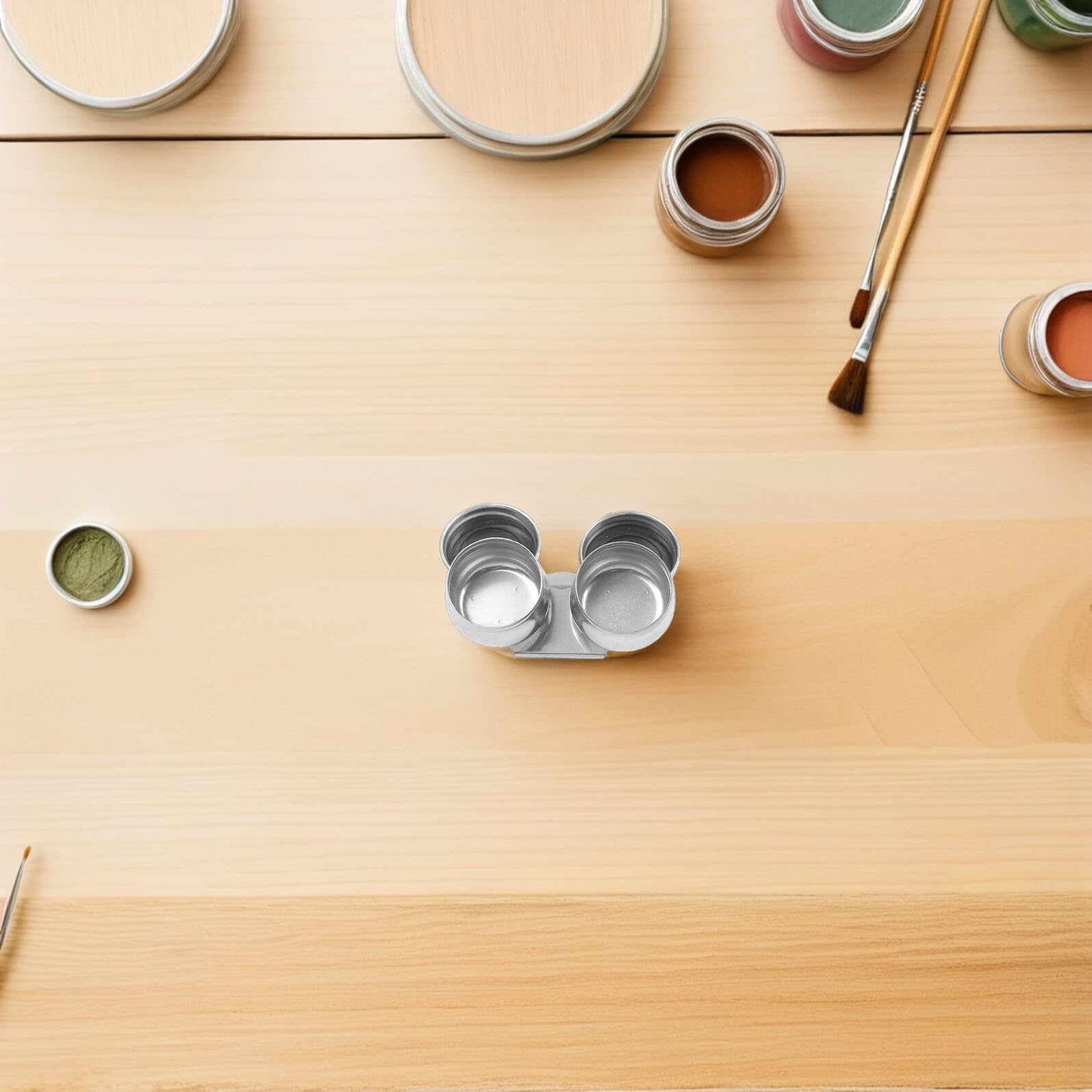 油絵　専用　２つのカップ Amazon.co.jp: KOCKSHION ステンレス製油絵パレットカップ 大口径