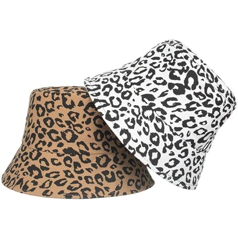 EUPSIIU Leopard Print Bucket Hat for All Cover