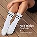 TAVI NOIR Kai Fashion Crew Grip Socks, Small, White