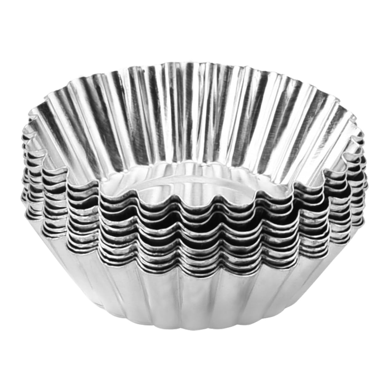 Ciieeo Egg Tart Molds Aluminum Alloy 20pcs Set Versatile Tart Pans for Baking Non-stick Suitable for Home Use