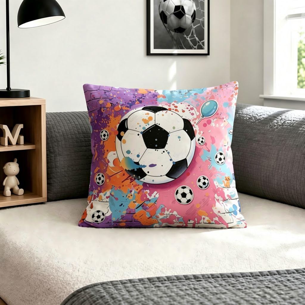Graffiti Soccer Pillow Covers -16x16