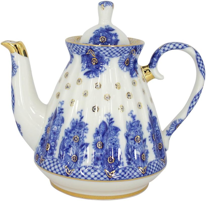 Lomonosov Porcelain Teapot Radiant Basket 5 Cup 25 ounces 750 milliliters