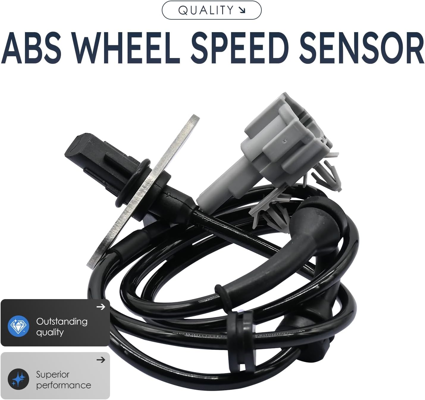 2Pcs Rear Left and Right Abs Wheel Speed Sensor Compatible with Nissan Frontier 479009Ca5A Als626 V6 4.0L 3954Cc, Rwd 05 06 07 08 09 10 11 12 13 14 15 16 17 18 19