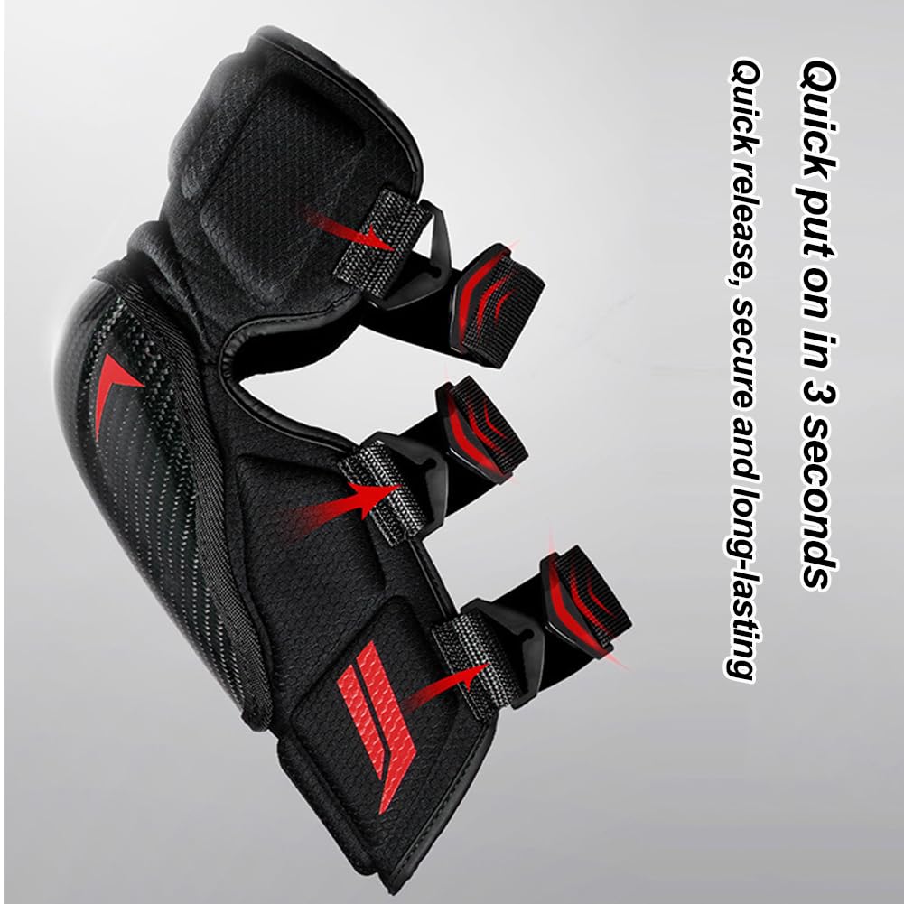 Ginocchiere Motociclistiche, Ginocchiera Leggere e Resistenti agli Urti con Fibra di Carbonio Protezione del Ginocchio Motociclistico, per Motocross Mountain Bike Yellow