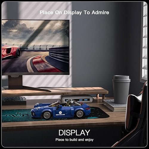 Miniatura 4 de Mould King Speed Champion - Juegos de construcción con vitrina, kits de modelos 27040 bloques de construcción, juguetes de súper auto, kits de autos