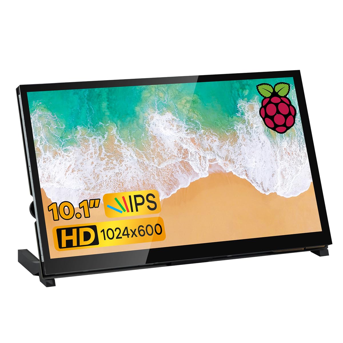 LAFVIN Pantalla táctil IPS LCD de 10,1 pulgadas, 1024 × 600, pantalla capacitiva HDMI, monitor HDMI para Raspberry Pi, Jetson Nano,BB negro, Windows 10 8 7