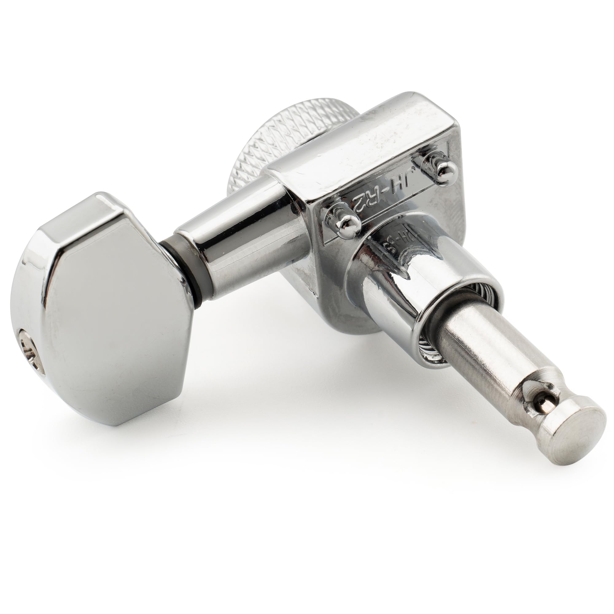 Musiclily Pro 6 en línea 2-Pin Clavijas de Afinación Bloqueo de Guitarra Clavijeros Bloqueantes para Guitarra Eléctrica tipo SQ Strat Tele, Cromado | Ratio, clavijas de afinación de cabezales de máquina, con botón hexagonal, para guitarra eléctrica SQ Str