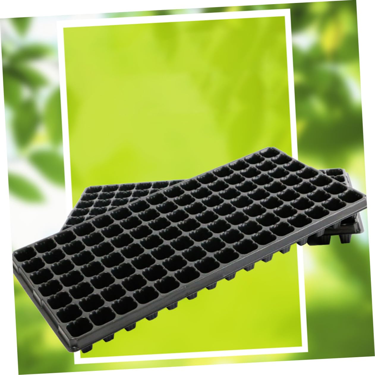 Vassoio Semenzaio in PVC Nero 105 Celle Forate, 10 Pezzi per Uso Professionale e Balcone, Ventilazione Ottimale e Facile Rimozione per Giardinaggio