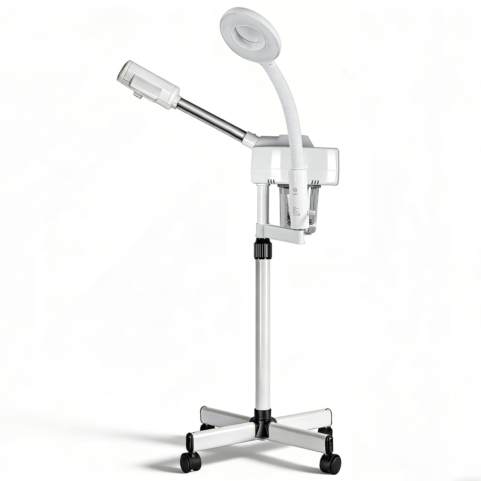 Nova Microdermabrasion Professional 2 in 1 Facial Steamer for Face Deep Cleaning Ozone Face Steamer with 5X Magnifying Lamp Hot Mist Function for Salon Spa Home Beauty Equipment