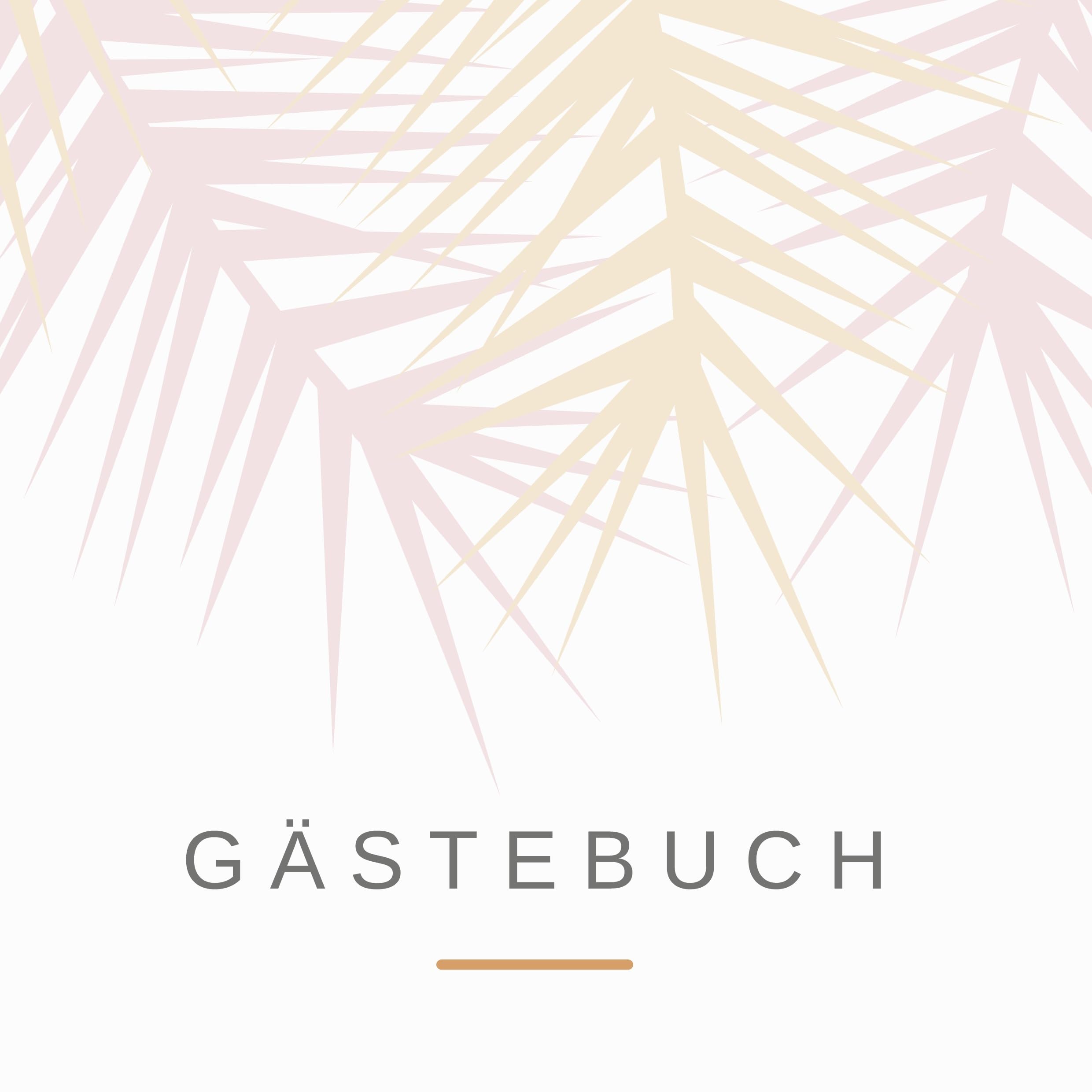 Gästebuch gebunden 1000 Seiten - quadratisch 21 x 21 cm - weißes Papier 90g/m² - FSC Papier: Schön gestaltet mit Leseband - Hardcover blanko - für Hochzeit, Geburtstag, Taufe