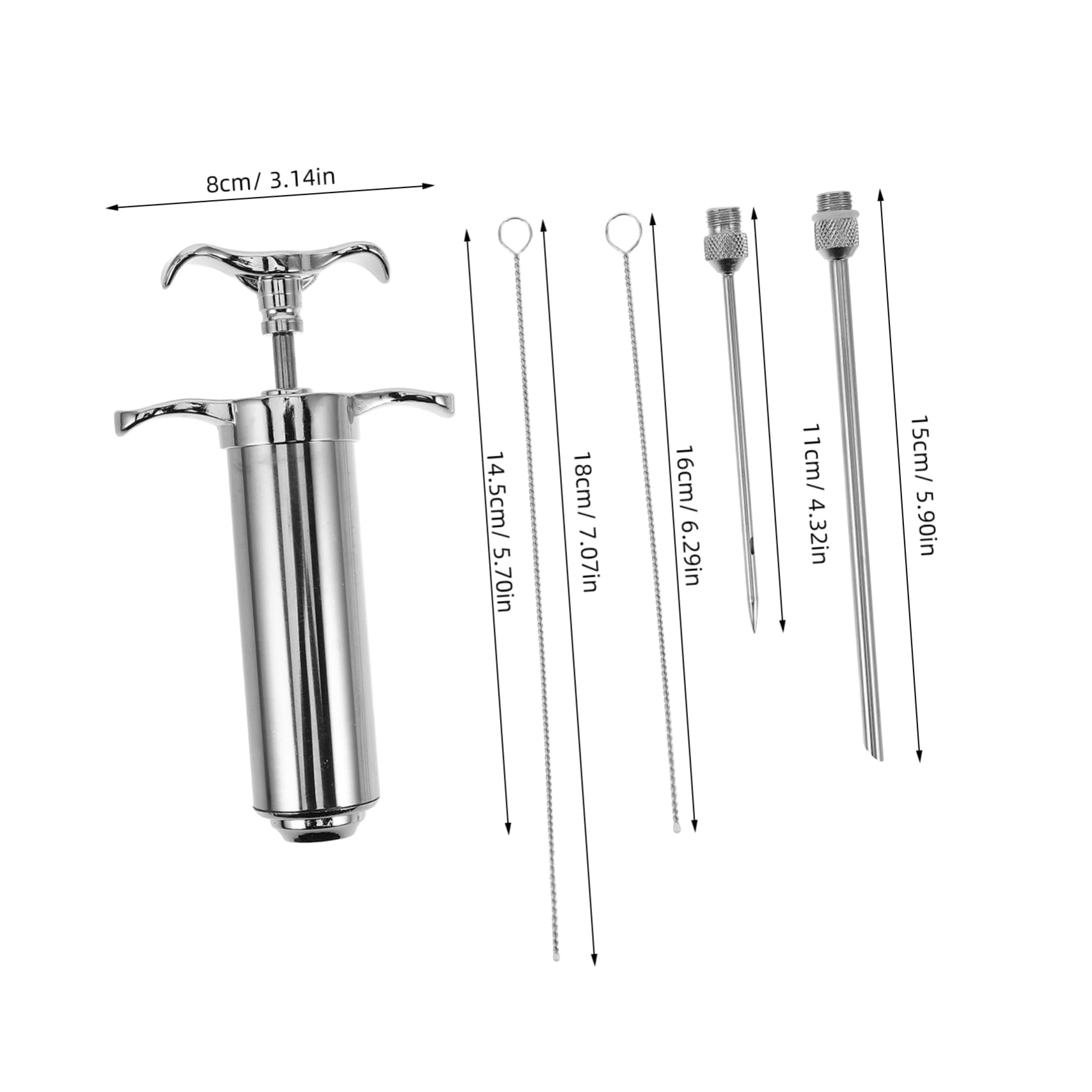 Inoxidable Inyector Agujas Múltiples de Acero con Carne de Barbacoa