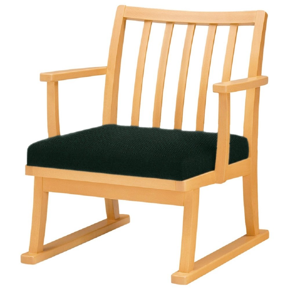 Amazon｜オリバー ダイニング 座椅子 木製 布 ナチュラル×グリーン (S