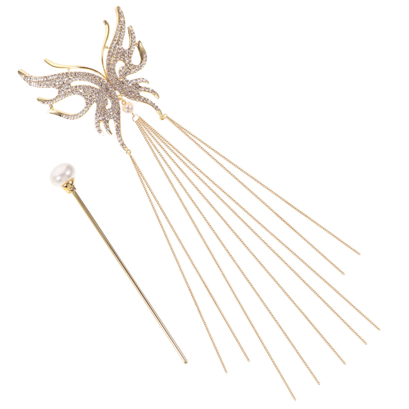 minkissy 5pezzi Fermaglio Per Forma Di Farfalla Con Perle Accessorio Vintage Per Chignon Elegante e Resistente Per Donne Per Acconciature Quotidiane