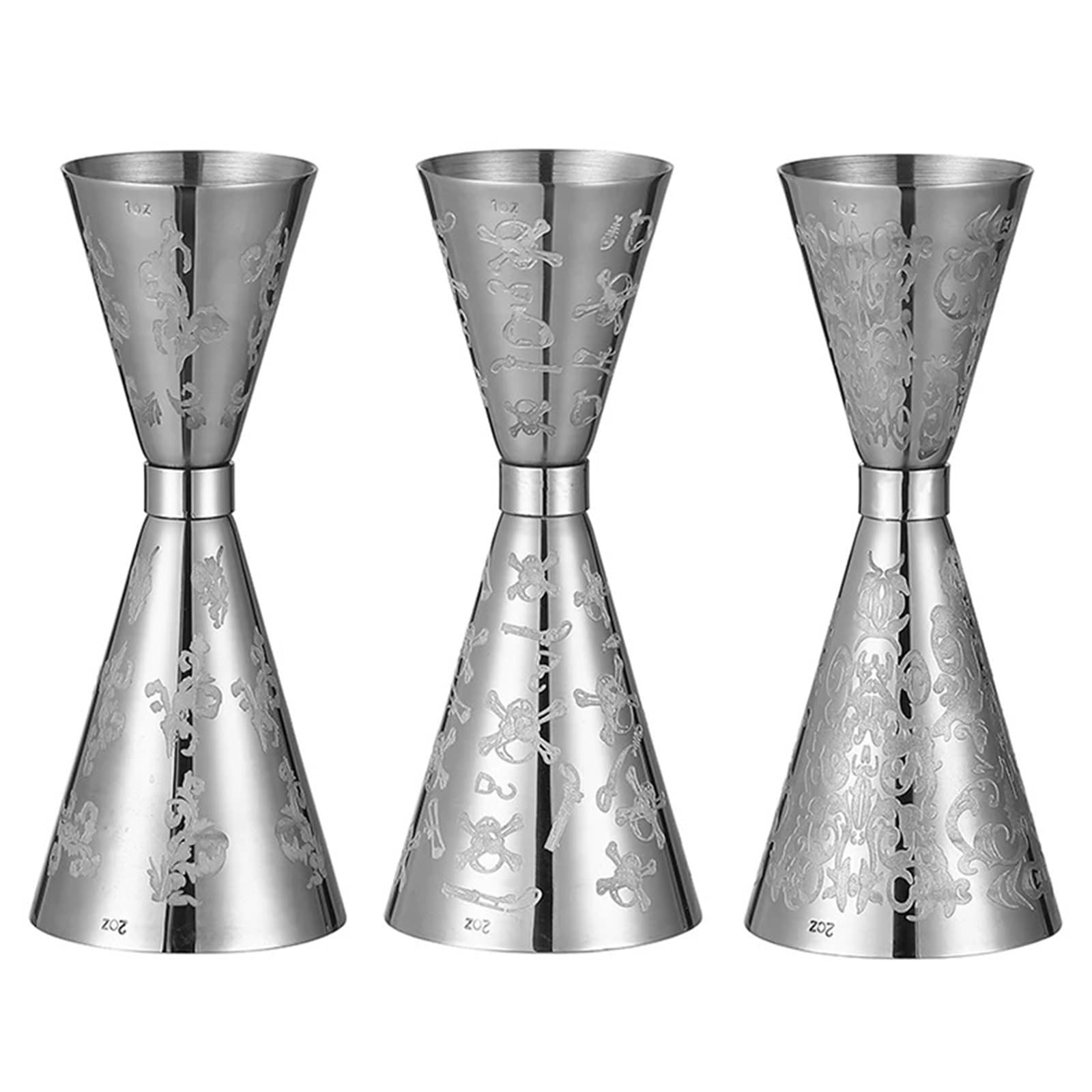 verre doseur cocktail La barre de gabarit Cocktail gabarits d'acier inoxydable mesure des outils accessoires(Color 1 1oz 2oz)