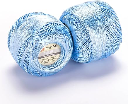 YanrArt Tulip%100 Microfiber Silky Yarn - Suitable for Summer Clothes and Home Accessories Curtains, Runners, Tablecloths - S. Fine1 Weight Yarn - 1.70 Oz, 273 Yds 408