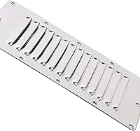 Vista 6 de Amarine Made Ventilación marina rectangular con listones de acero inoxidable para yates y barcos - 07720S - 5" X 9" (4)