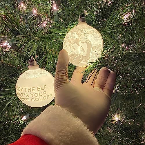 XEL Boule De Noël Personnalisée Lumineux Veilleuse Photo LED Personnalisée Lampe Lune, Veilleuse Lumineuse pour Décorations pour La Maison,Meilleur Cadeau pour Noël/Anniversaire/fête des Mères