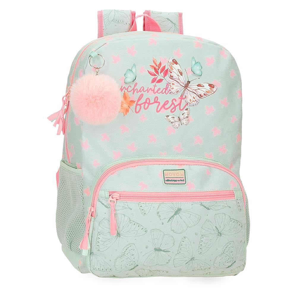 MOVOM Enchasted forest Mochila escolar mochila infantil fabricada en Poliéster, Tirantes anchos y ajustables que se adaptan, bolsillo frontal. De Joumma Bags
