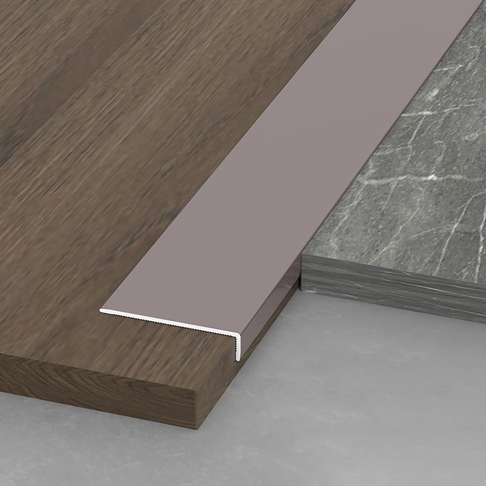 Baguette d'angle en aluminium Det Rose contre les éclats de plâtre sur les coins de murs