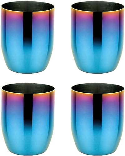 Miniatura 9 de Ahimsa Vasos de acero inoxidable para niños, diseño pediatra para entrenamiento de copa abierta, 8 onzas, 100% libre de BPA y aptos para