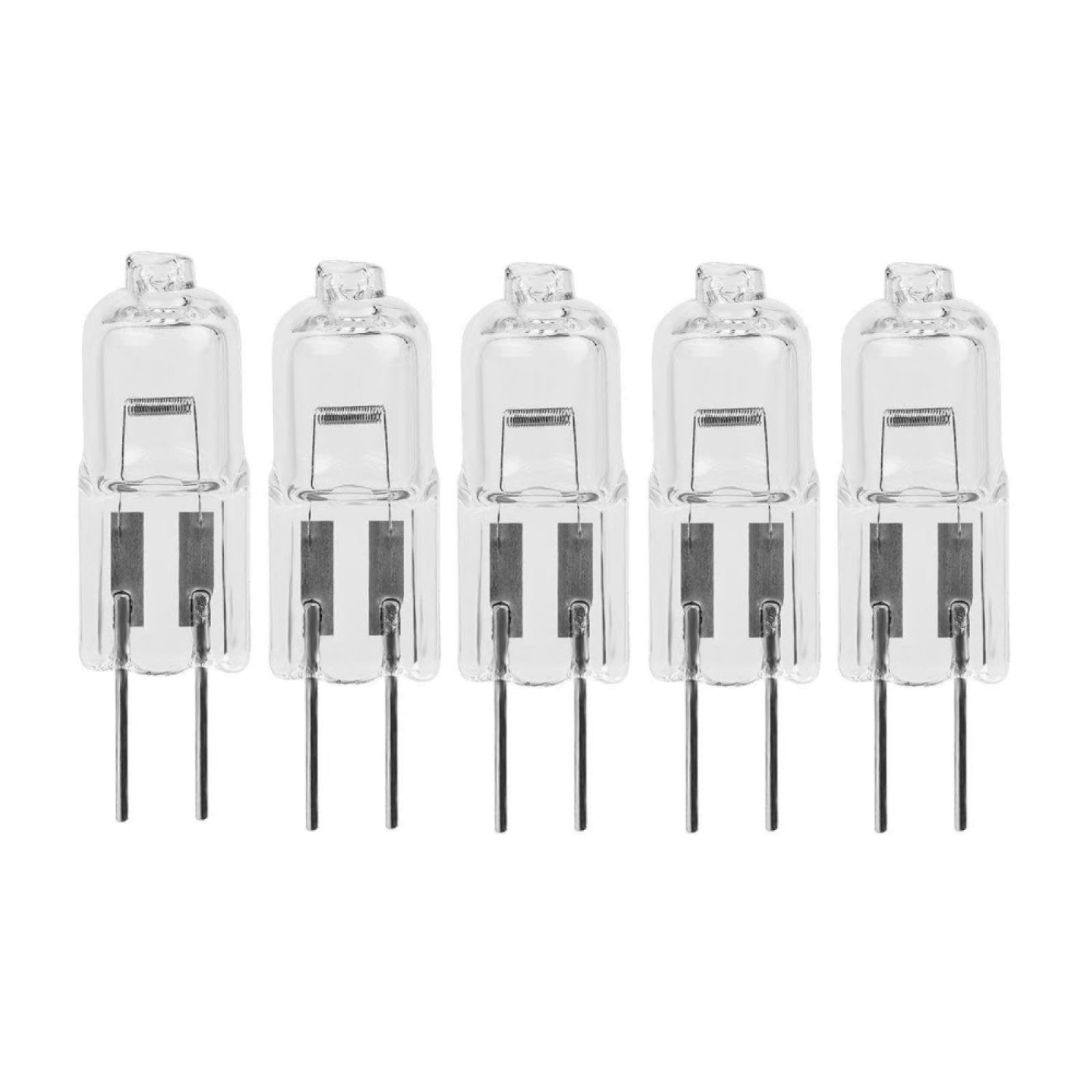LEDLOCLB 5pcs G4 Halogen Bulbs 6V 10W 20W 30W dimmable high Brightness Bulbs for Microscope Light Torches 6V-30W
