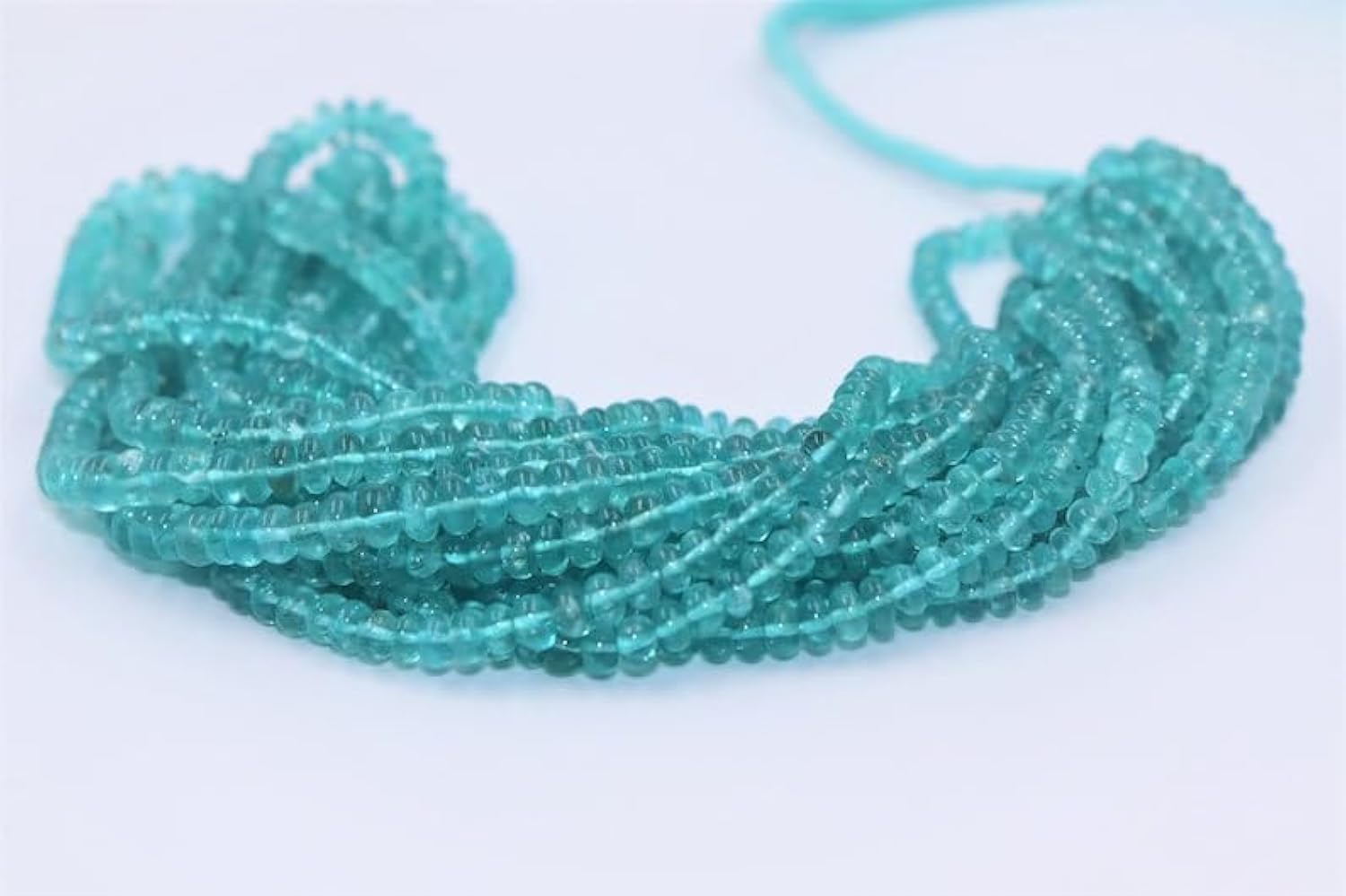Perles en apatite naturelle pour fabriquer vos propres bracelets en pierres naturelles