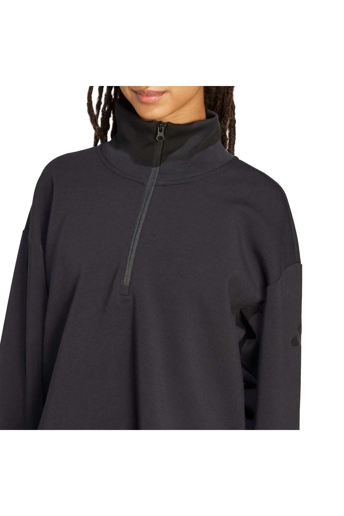 adidas Kobiety Soft Lux Quarter-Zip Sweatshirt, black, XXL