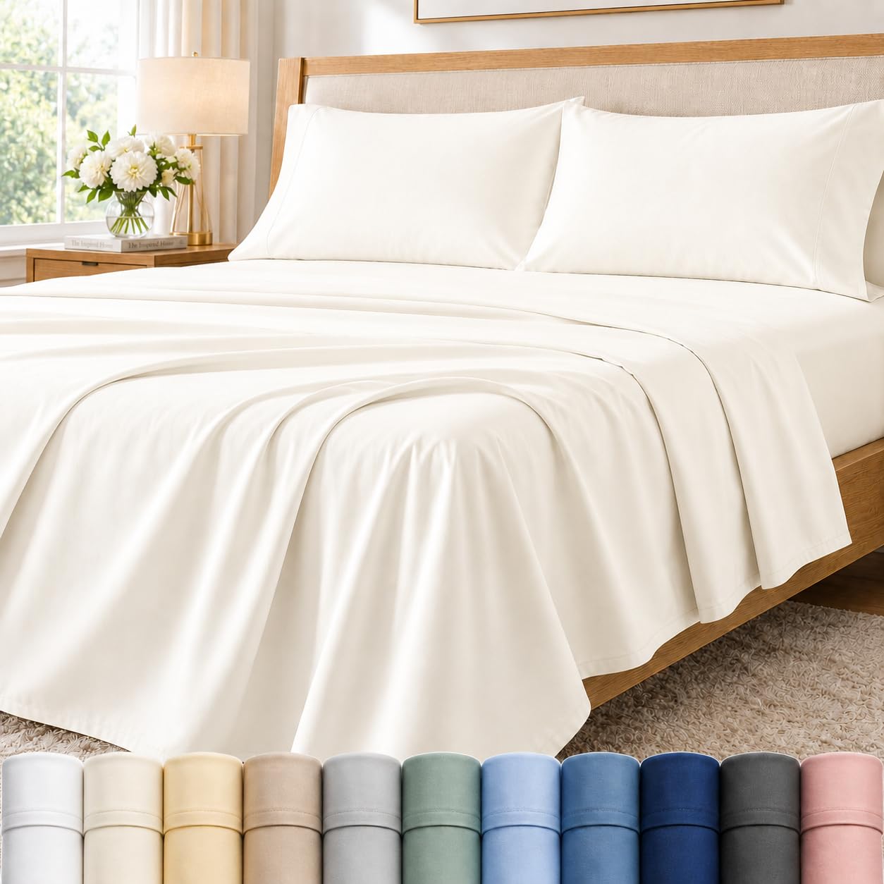 French Blue Queen Sheet Set - 400 Thread Count -17 French Blue Queen Sheet Set - 400 Thread Count -17