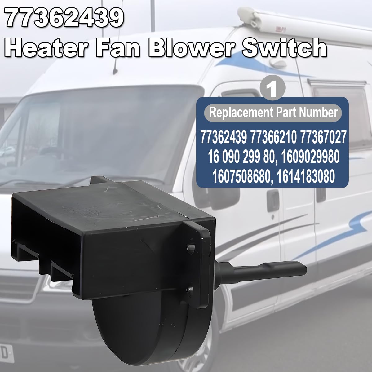 ZAMDOE 77362439 Interruttore Ventola Riscaldamento per Fiat Ducato per Peugeot Boxer Jumper Citroen Relay 250 dal 2006 in Poi Modulo relè Controllo Ventola Riscaldamento Furgone 77367027 1609029980
