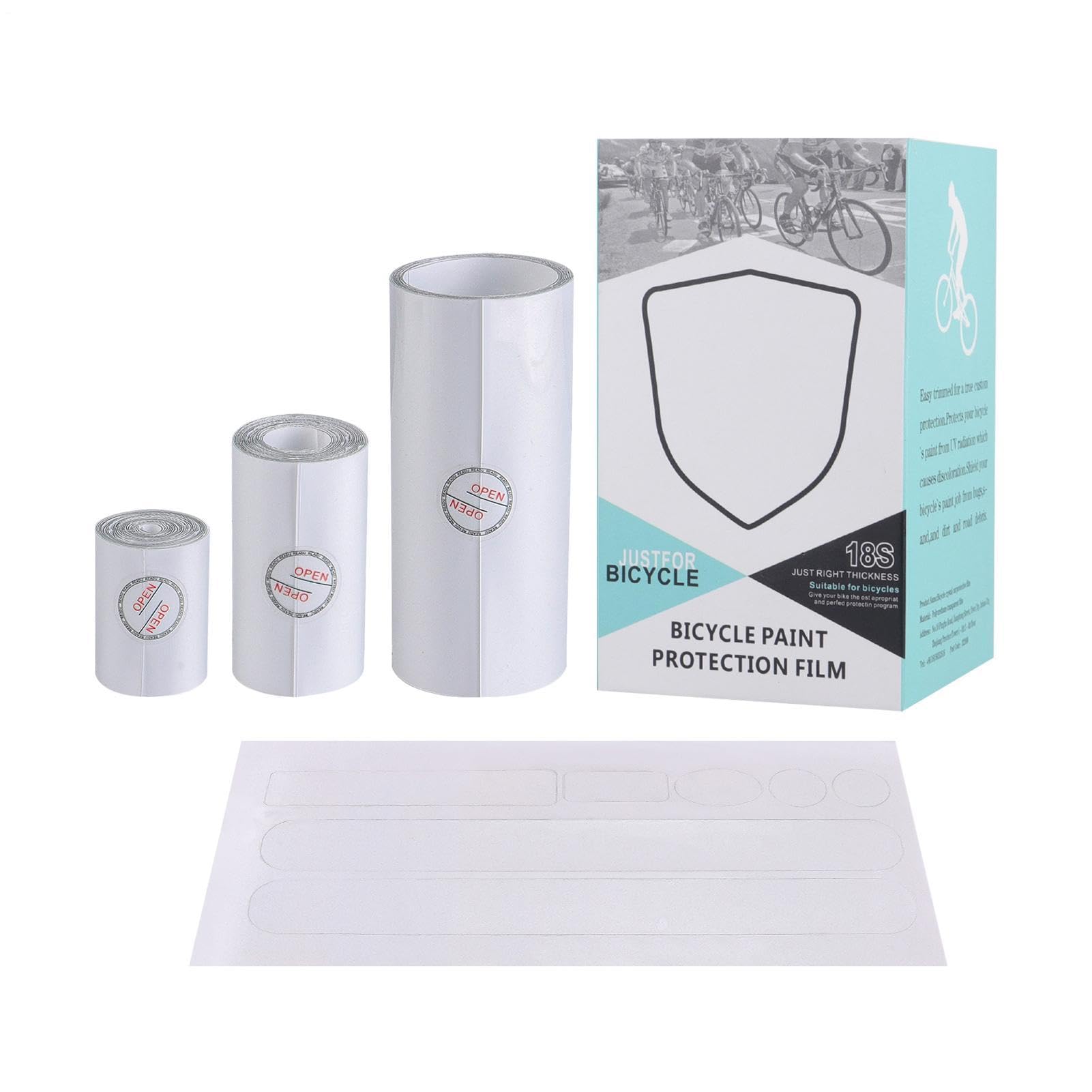 Protector de cuadro de bicicleta y película transparente para la cadena 8